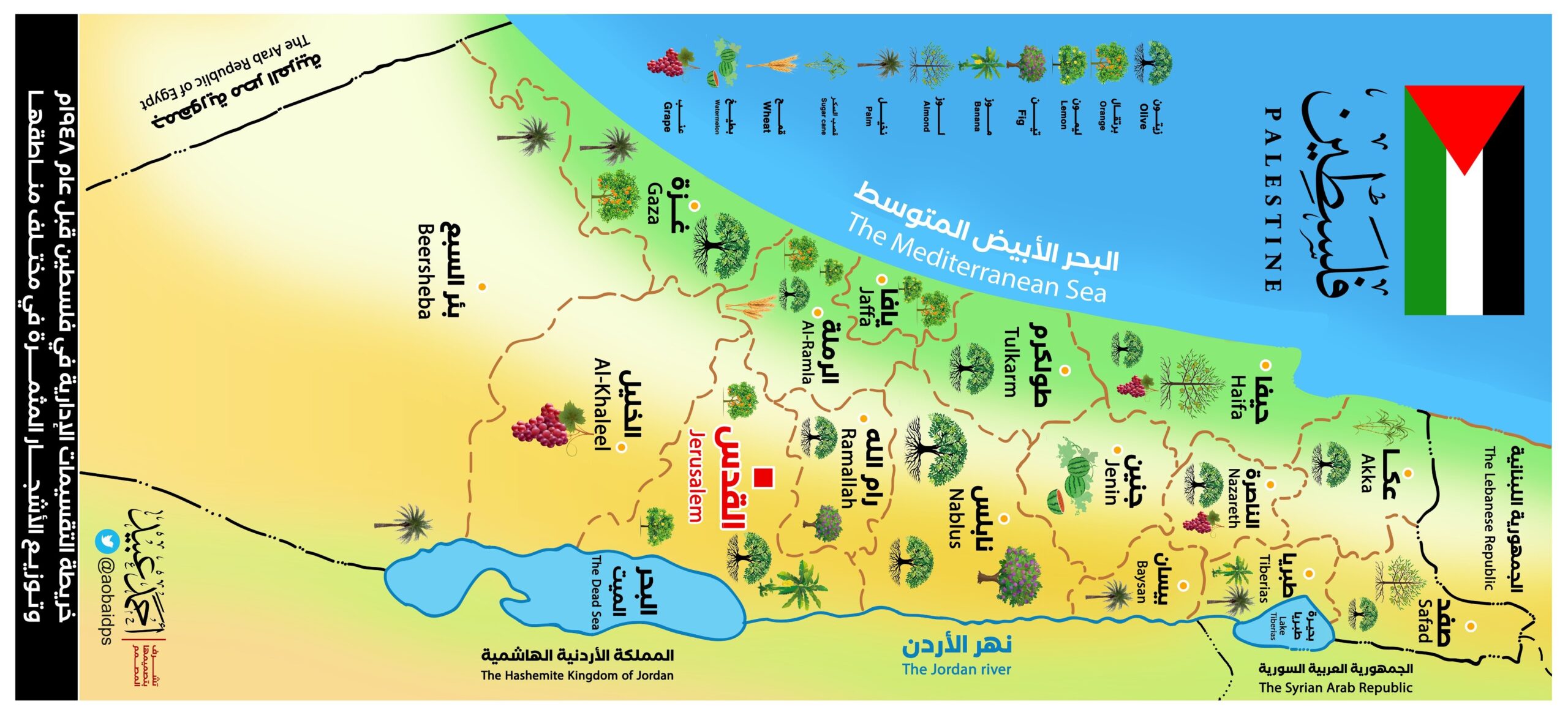 خريطة فلسطين