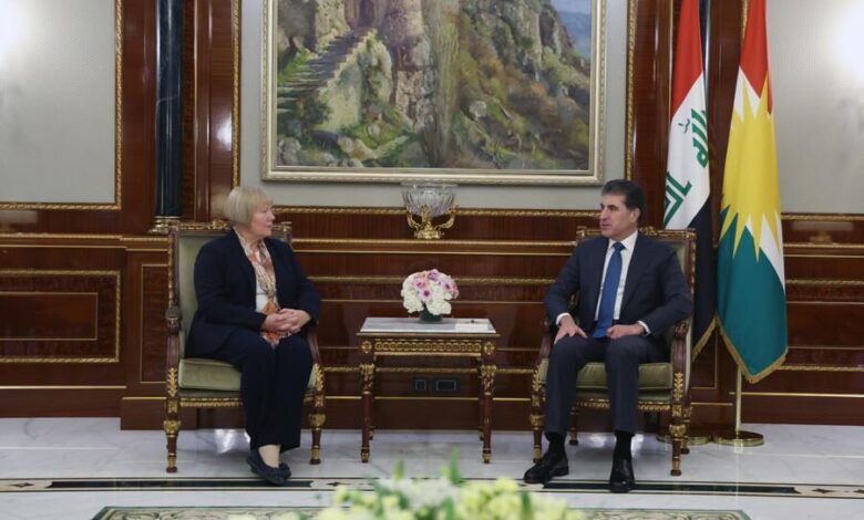 نيجيرفان بارزاني والسفيرة الألمانية يناقشان التعاون المشترك وتهديدات داعش