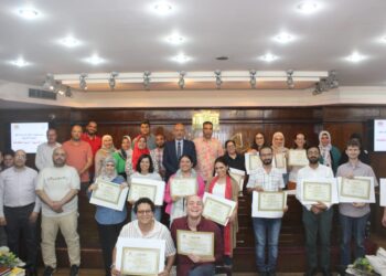 بالصور: دار الكتب والوثائق تختتم تدريب طلاب الجامعة الأمريكية