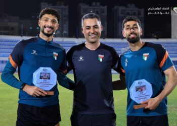 الاتحاد الفلسطيني يكرم وسام أبو علي وعدي الدباغ بعد تتويجهما بالألقاب المحلية