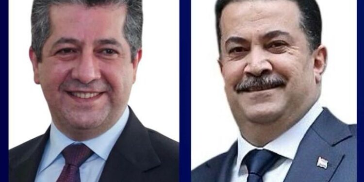 مسرور بارزاني وشياع السوداني يتفقان على تأمين حصة كردستان في الموازنة العامة العراقية