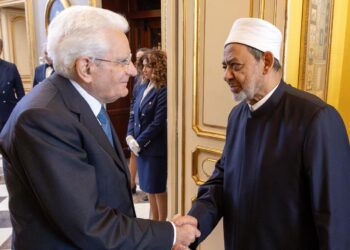 شيخ الازهر والرئيس الايطالي