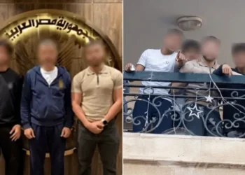 المعتدون على المصلين صلاة العيد بعد القاء القبض عليهم