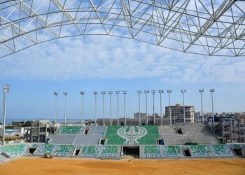 تطورات جديدة في استاد المصري ببورسعيد.. بدء تركيب النجيل واقتراب اكتمال المشروع
