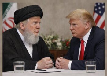 صورة بالذكاء الاصطناعي لترامب وهو يتفاوض مع إيران