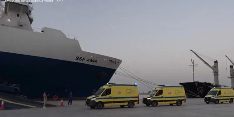 المستشفى الإماراتي العائم بالعريش يواصل رسالته الإنسانية.. استقبال 5 مرضى جدد من غزة ضمن «الفارس الشهم 3»