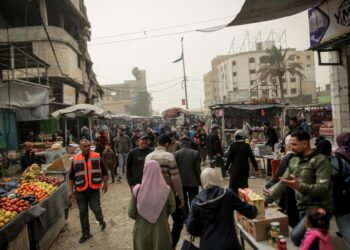 اسواق غزة- صورة من وكالة " الاناضول"