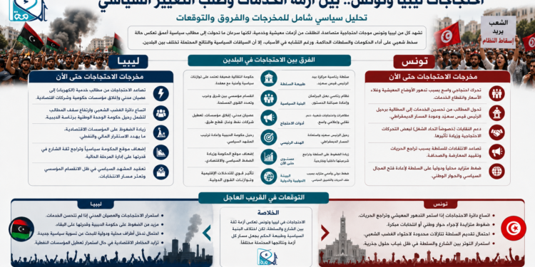 احتجاجات ليبيا وتونس.. تشابه الغضب واختلاف المسارات.. إلى أين تتجه الأزمة في البلدين؟