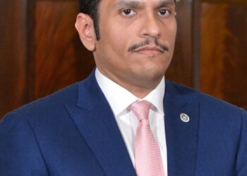 الشيخ محمد بن عبد الرحمن آل ثاني في صورة أرشيفية