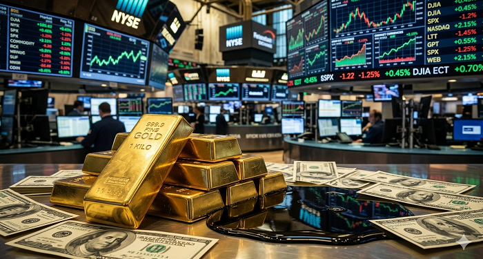 ذهب ودولار ونفط يتحكمون فى اتجاه المستثمرين